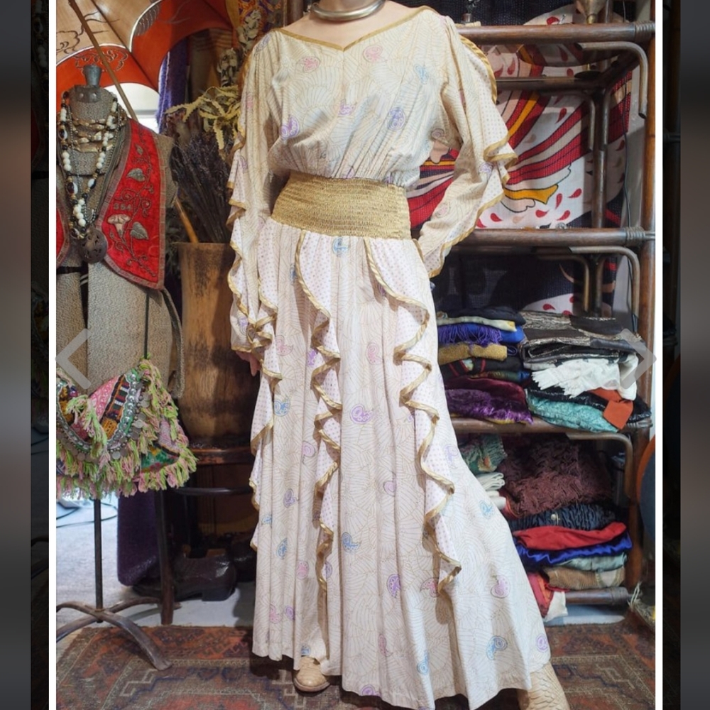 Jeanne Marc Vintage 80s Saks Fifth Ave Art Deco Dress